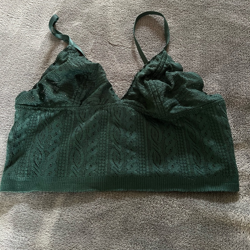 Aerie Dark Green Bralette Top